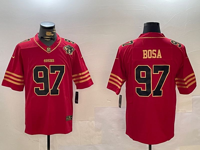 Men San Francisco 49ers #97 Bosa Red Gold 2024 Nike Limited NFL Jersey style 1230->san francisco 49ers->NFL Jersey